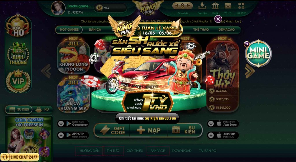 Cách chơi game Play TẠI KING FUN